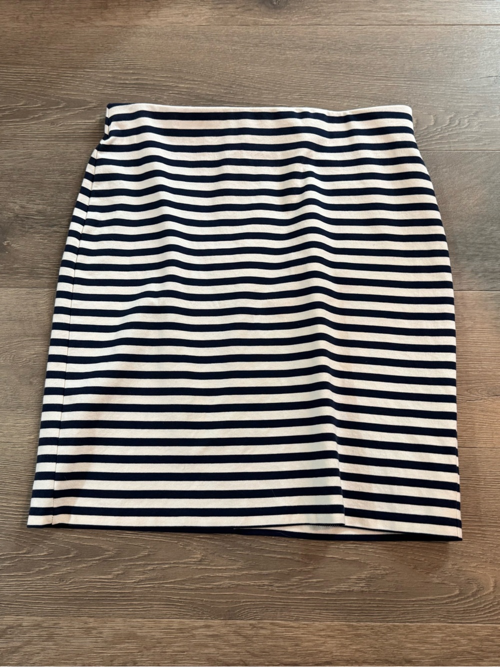 Old Navy Navy and White Striped Pencil Skirt